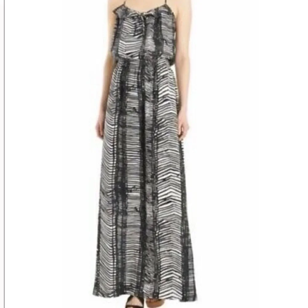 NWT Parker New York Coop Silk Print Maxi Dress